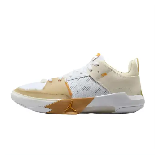 Jordan One Take 5 Cushioning Low top Basketball Shoes Men's White Gold