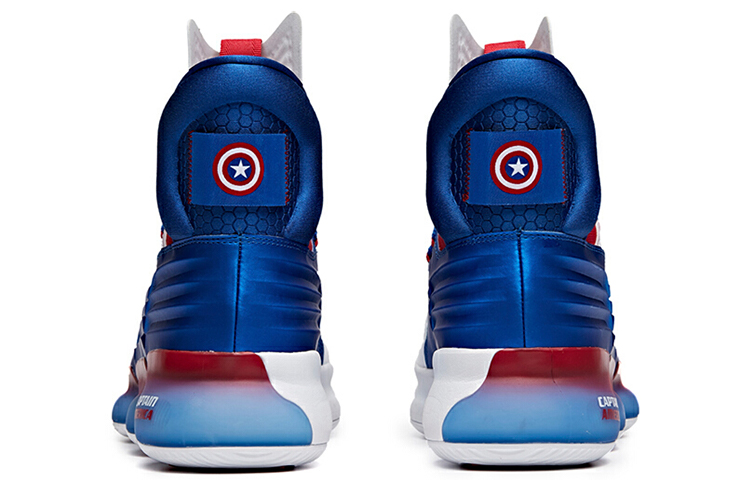Anta Cushioning Slip Resistant Abrasion Resistant High top Performance Basketball Shoes Men’s True Blue