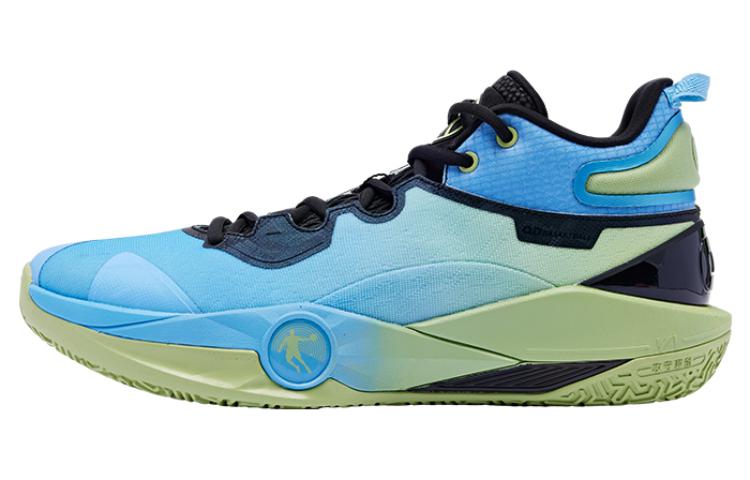 QIAODAN Halberd 6PRO Q KUNGFU Pro Cushioning Slip Resistant High top Basketball Shoes Men’s Blue Green