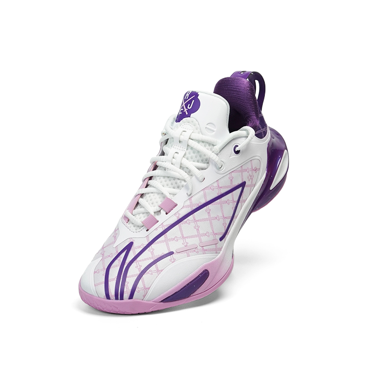 Li Ning Speed 11 Textile, TPU Low top Basketball Shoes Men’s White Purple