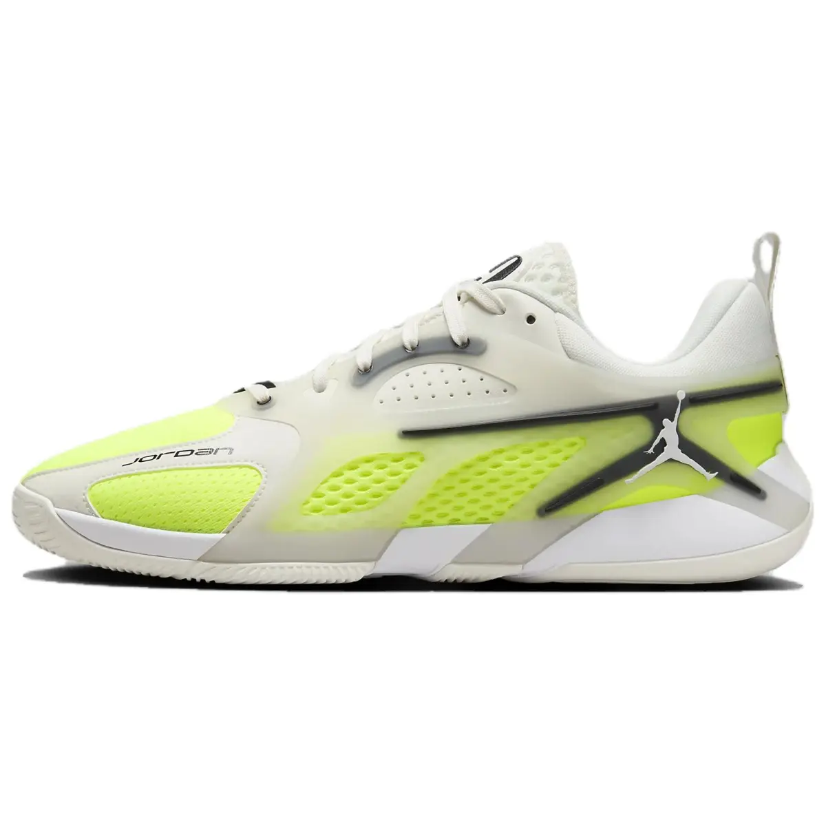 Jordan Heir Low top Basketball Shoes Men's White Yellow Black