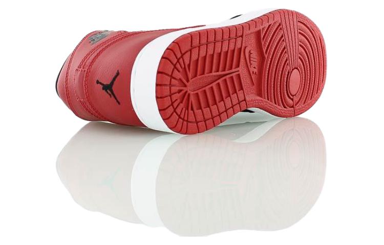 Женские кроссовки Jordan Air Jordan 1 Retro High (черно-красные) — Чёрный / красный — фото 6