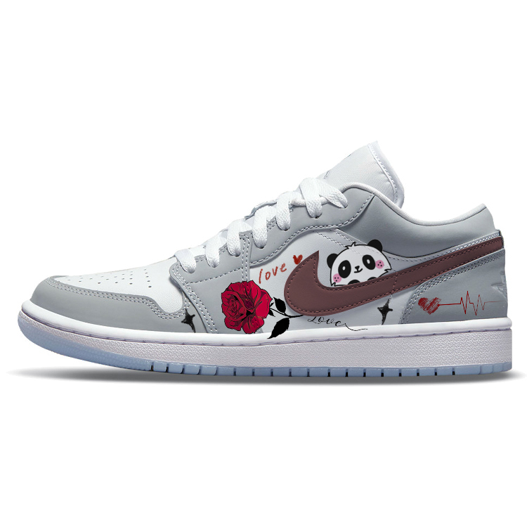 Jordan Air Jordan 1 Vintage Basketball Shoes Women’s Low Top Gray/White