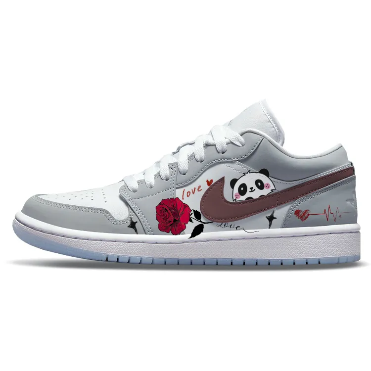 Jordan Air Jordan 1 Vintage Basketball Shoes Women's Low Top Gray/White