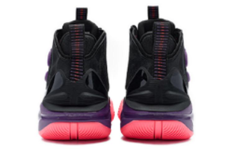 XTEP Wind Style 2 Cushioning, Wear Resistant Low top Basketball Shoes Men’s Black Purple