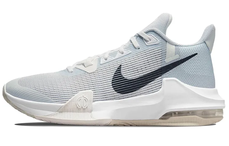 Nike Air Max Impact 3 Abrasion Resistant Low top Basketball Shoes Men's Gray Blue