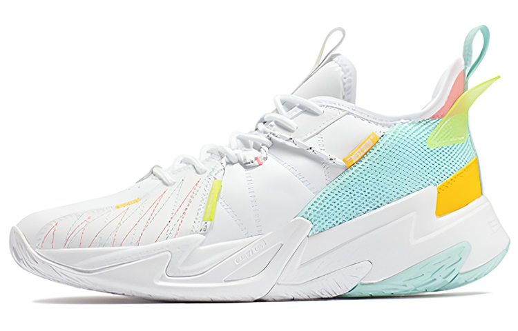361° Shadow Blade 2 Basketball Shoes Men’s Low Top 361 Degrees White/Ice Clear/Yellow/Pink