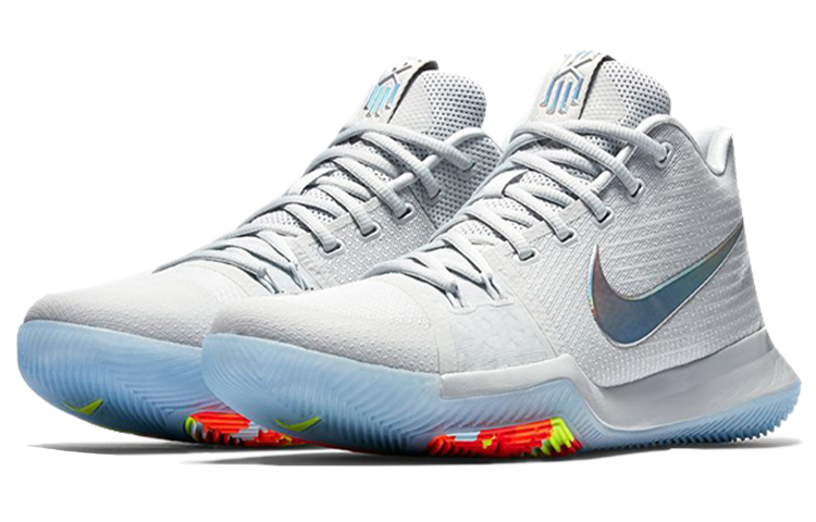 Мужские кроссовки Nike Kyrie 3 EP "Time to Shine" OG (серые) — 纯白金/多/彩色/伏特灰 — фото 2