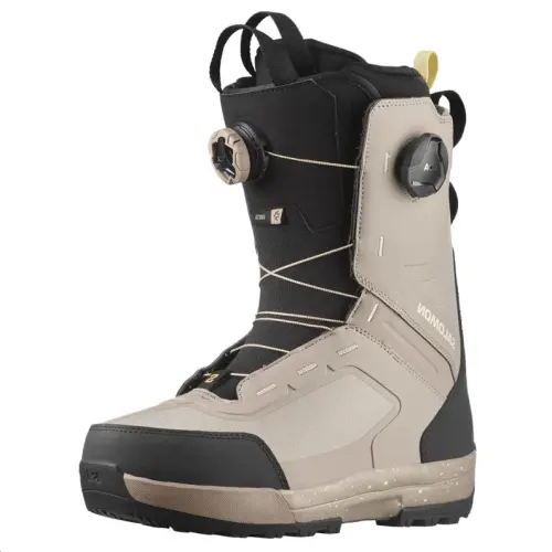 SALOMON Vista Dual Boa Abrasion Resistant Cushioning Crew Snow Boots Women's Black Gray