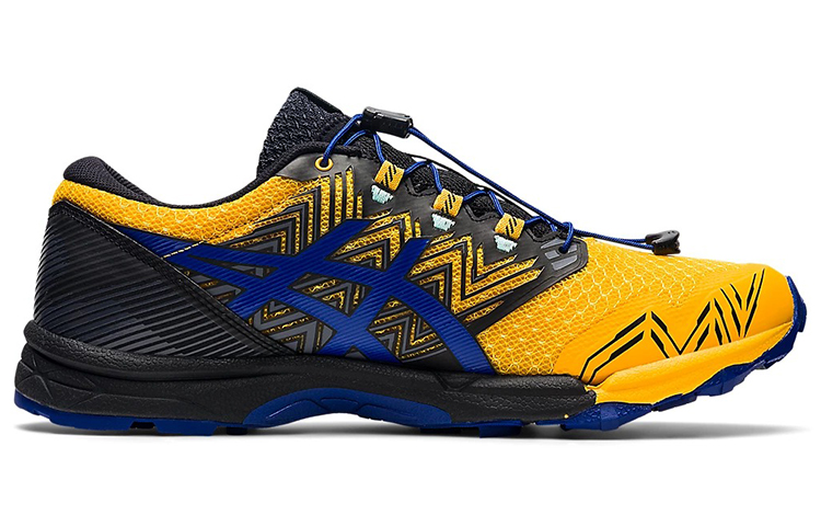 ASICS GEL Fuji Trabuco Sky Trail Running Shoes Men's Black Yellow Blue