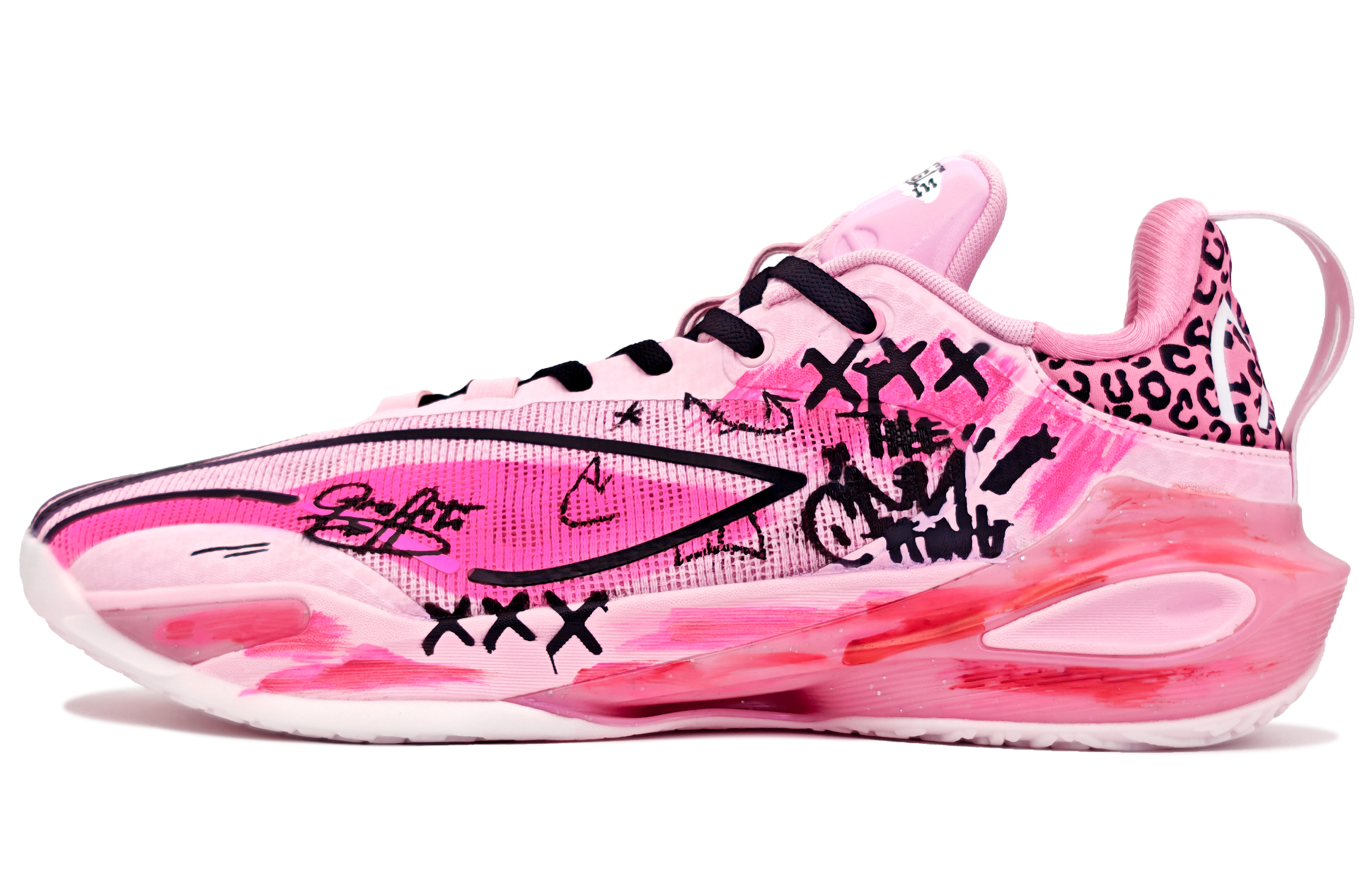 Li Ning Speed 11 Support Rebound Cushioning Support Rebound Cushioning Low top Basketball Shoes Men’s Pink Black