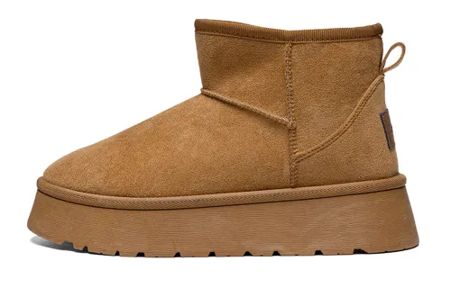 RENBEN Platform Fleece Lined Thermal, Casual Versatile Outerwear Short Snow Boots Women's