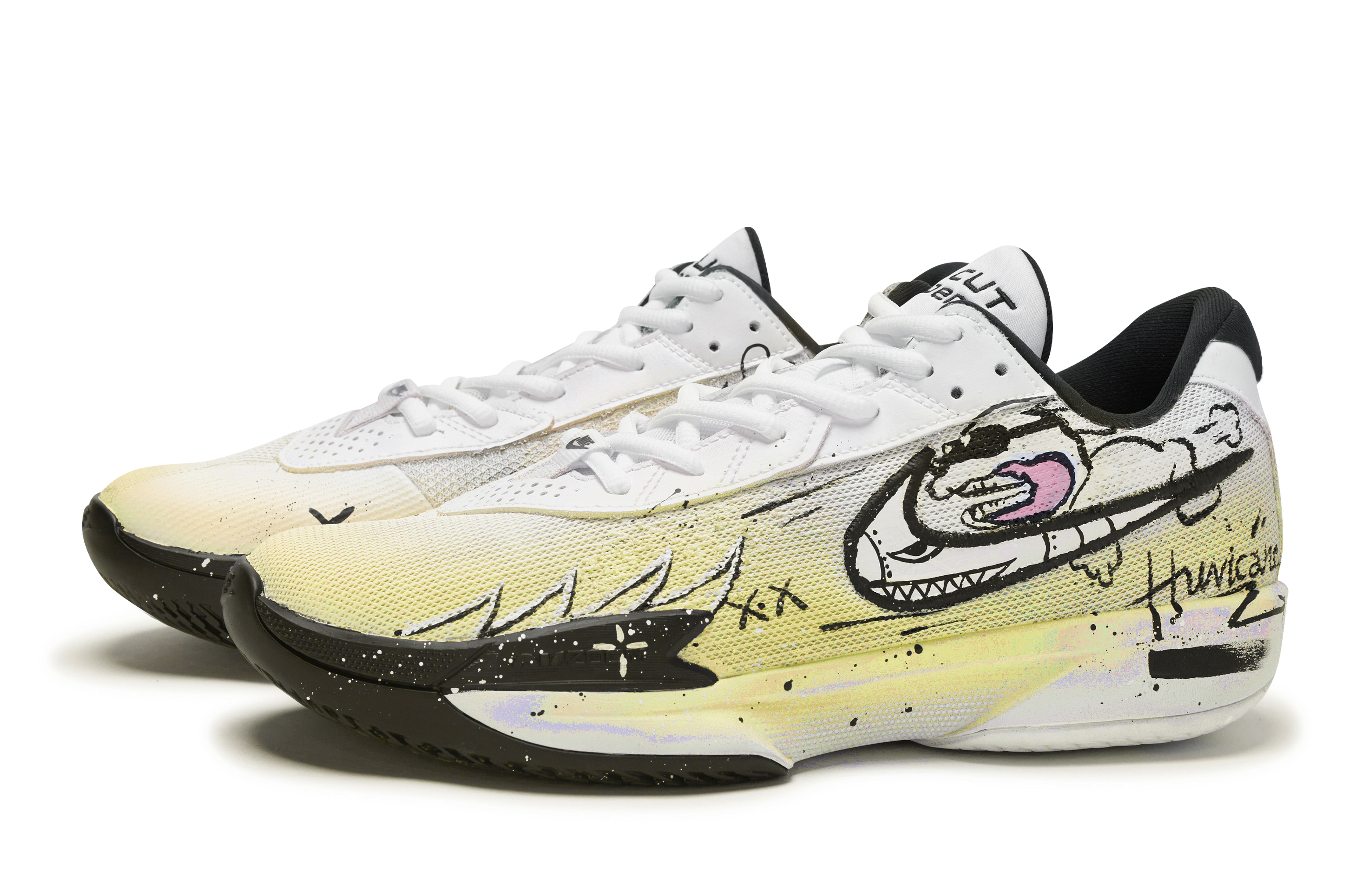 Nike Air Zoom G.T. Cut Academy 811 Manufacturing, Rocket Dog Yellow Cushioning Breathable Low top Basketball Shoes