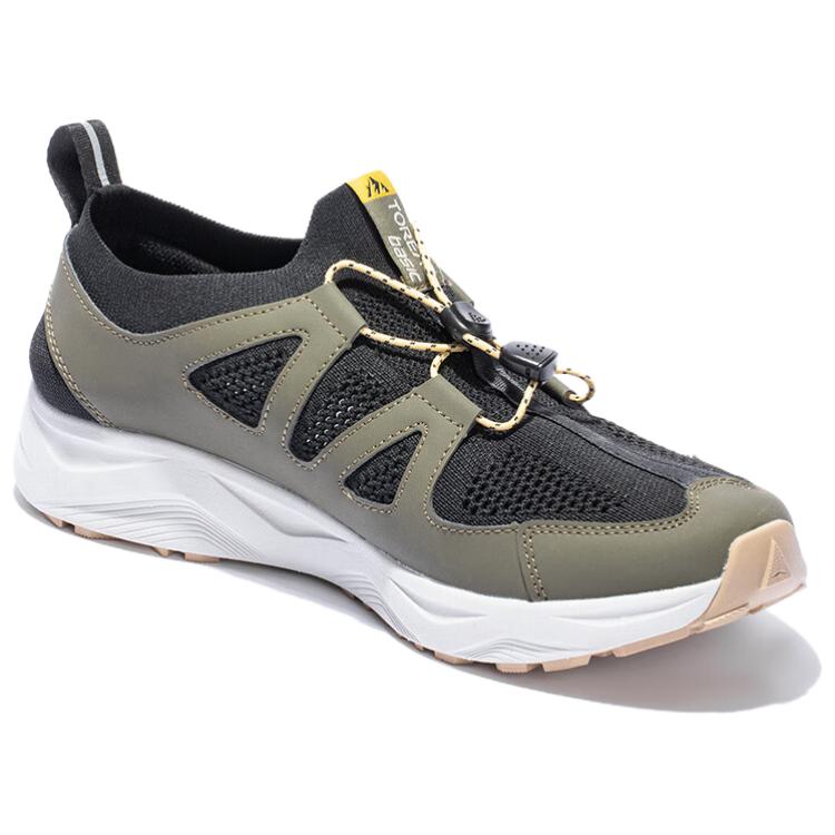 TOREAD Outdoor Sports Slip Resistant Abrasion Resistant Low top Hiking Shoes Men’s Black Green