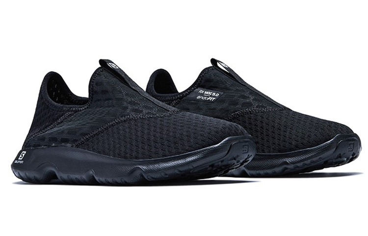 SALOMON Reelax Moc 5.0 W Mesh Round Tip Breathable And Lightweight Low top Running Shoes Women’s Black