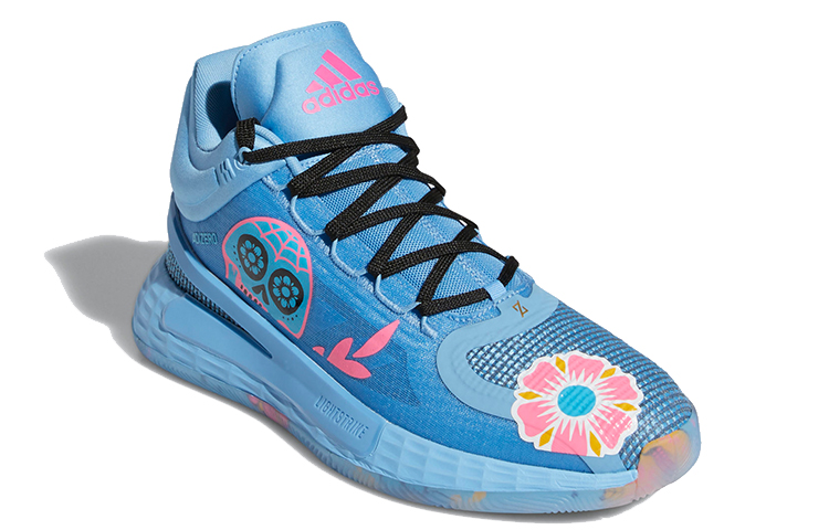 Кроссовки adidas D rose 11 (голубые) — фото 3