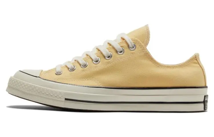 Converse 1970s Comfortable And Trendy Abrasion Resistant Abrasion Resistant Low top Canvas Shoes Unisex Cheese Yellow