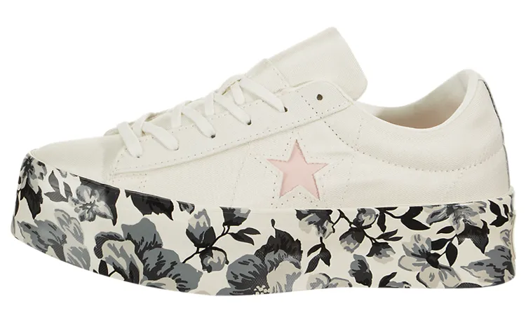 Converse One Star Platform Ox Canvas Shoes White/Black/Pink Women's