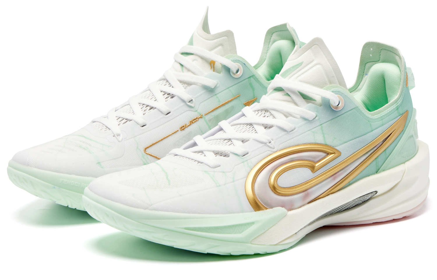 QIAODAN Thorn RISE 2.0 Basketball Shoes Men’s Low Top Jordan White/Ice Porcelain Green