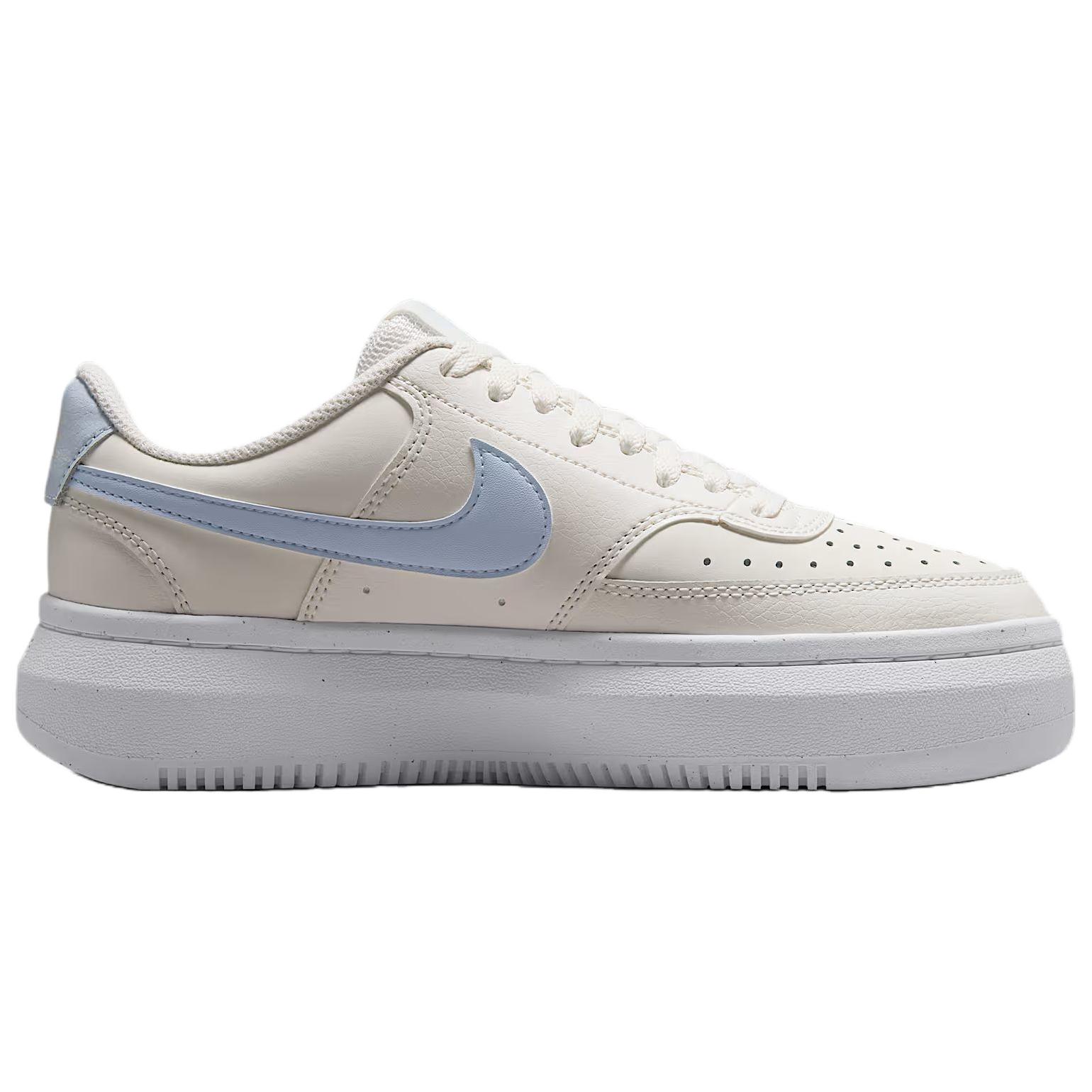 Nike Court Vision Alta Low top Tennis Shoes Women’s Beige Blue
