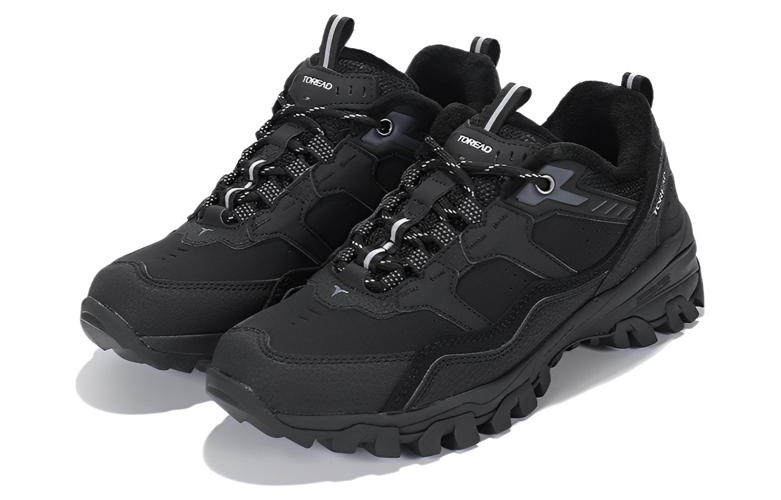 TOREAD Slip Resistant Abrasion Resistant Slip Resistant Abrasion Resistant Low top Outdoor Shoes Women’s Black Gray