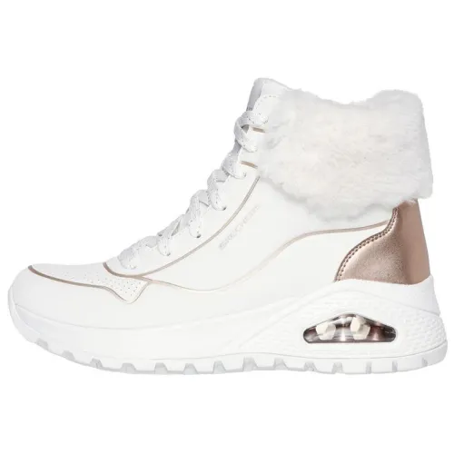 Skechers Uno Ankle Boots Women's White Gold