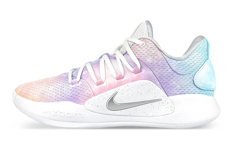 Nike Hyperdunk X Slip Resistant Abrasion Resistant Low top Performance Basketball Shoes Men's White Blue Pink