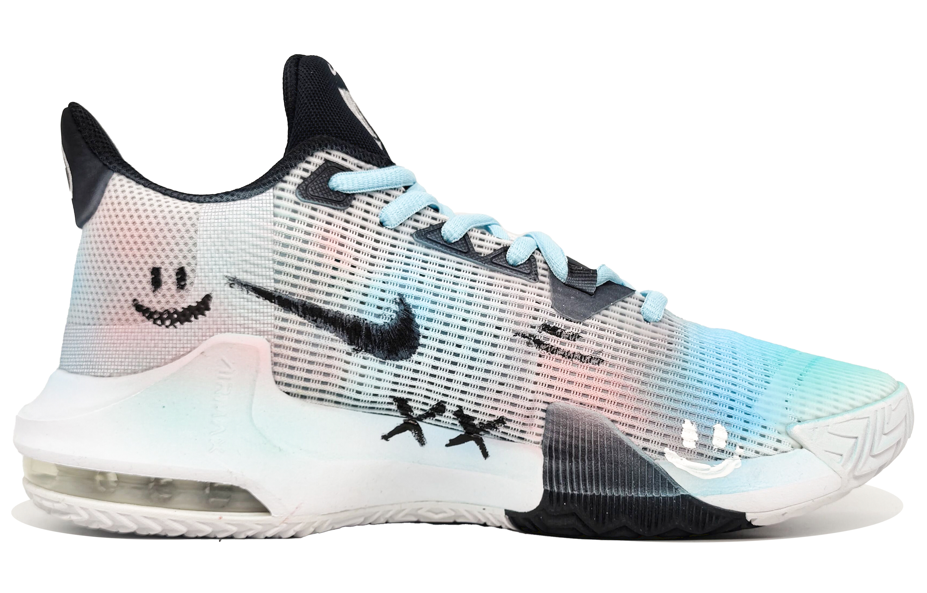 Nike Air Max Impact 3 Slip Resistant Abrasion Resistant Low top Basketball Shoes Men’s Blue Pink
