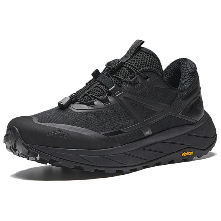 Anta Walker Cushioning Slip Resistant Abrasion Resistant Low top Hiking Shoes Men’s Basic Black