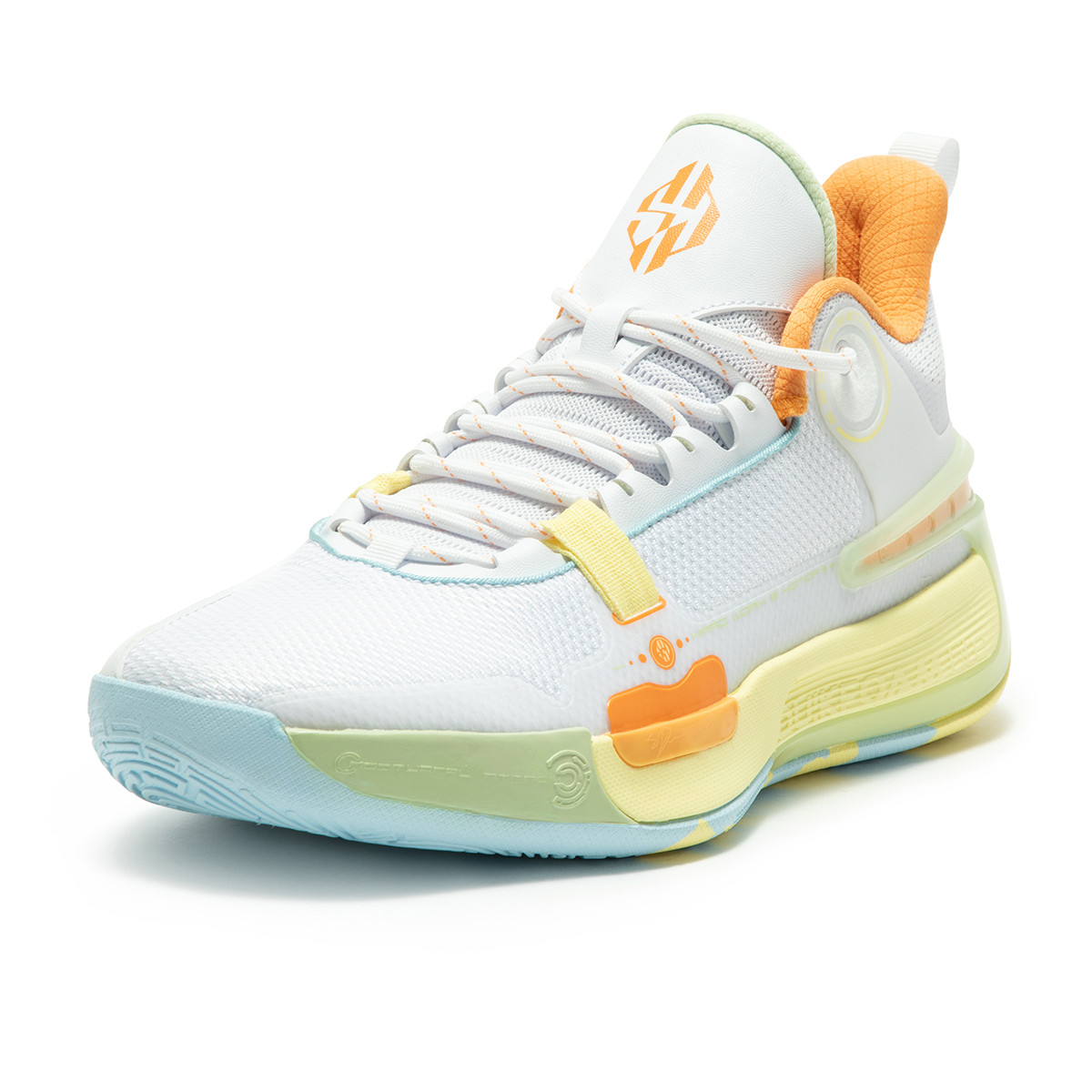 361° Cushioning Slip Resistant Low top Basketball Shoes Men’s White Yellow