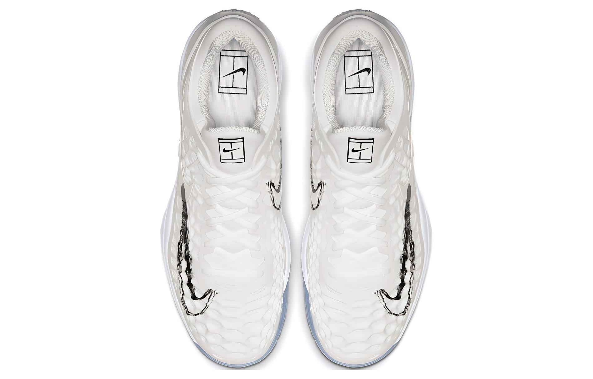 Nike Zoom Cage 3 HC Slip Resistant Abrasion Resistant Low top Tennis Shoes Men's White
