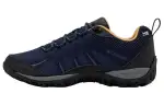 Columbia Hiking Round Tip Cushioning Slip Resistant Low top Hiking Shoes Men's Navy Blue