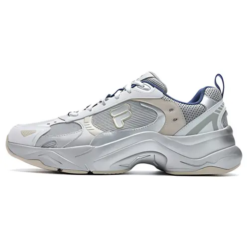 FILA FUSION UniqueY2K Vintage Running Shoes Comfortable Abrasion Resistant Low top Chunky Sneakers Men's Silver Gray