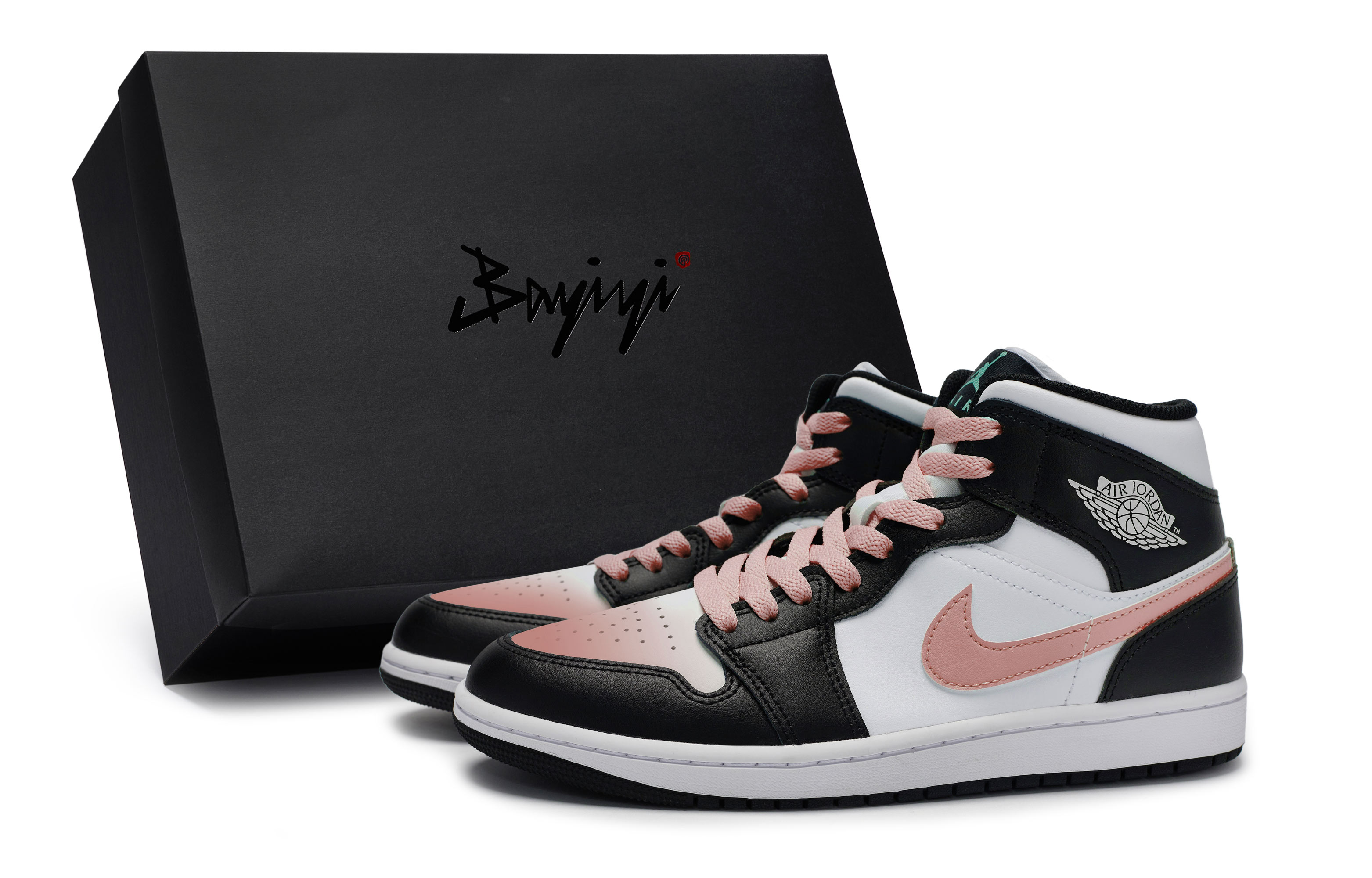 Jordan Air Jordan 1 MID 811 Manufacturing, Deep Sea Mystic Realm Flesh Pink, Special Shoe Box