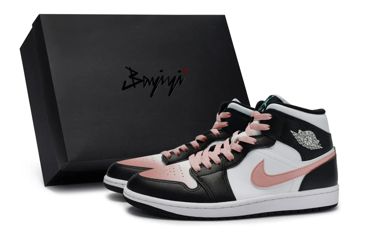 Jordan Air Jordan 1 MID 811 Manufacturing, Deep Sea Mystic Realm Flesh Pink, Special Shoe Box