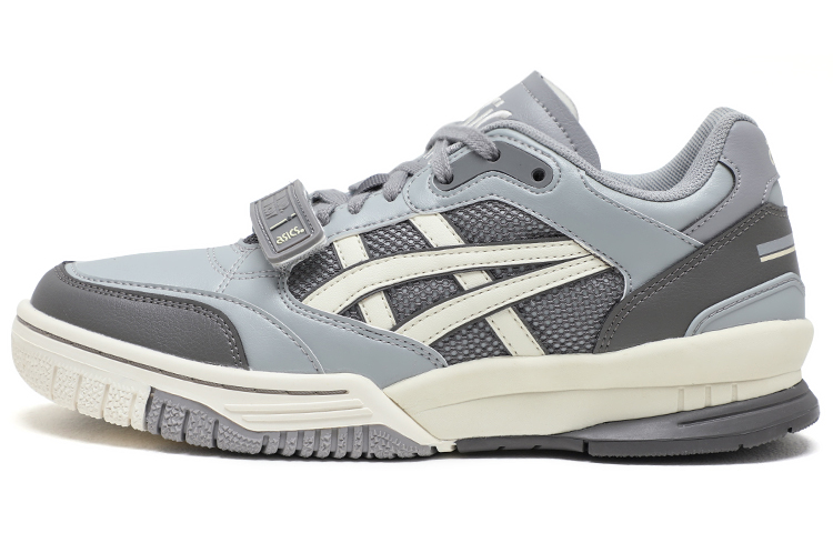 ASICS Gel-Spotlyte low v2 fabric synthetic leather, trendy, shock-absorbing, wear-resistant, breathable, sweat-absorbent and wrapped, low-top, retro basketball shoes, same style for men and women, cement gray