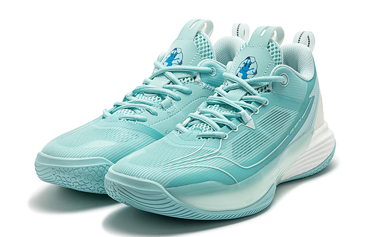 361° ONE MOTION Mint Low top Cushioning Slip Resistant Abrasion Resistant Breathable Coverage Basketball Shoes Men’s