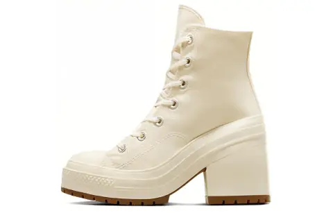 Converse Chuck 70 Canvas Chunky Heel High Heels Women's Ecru