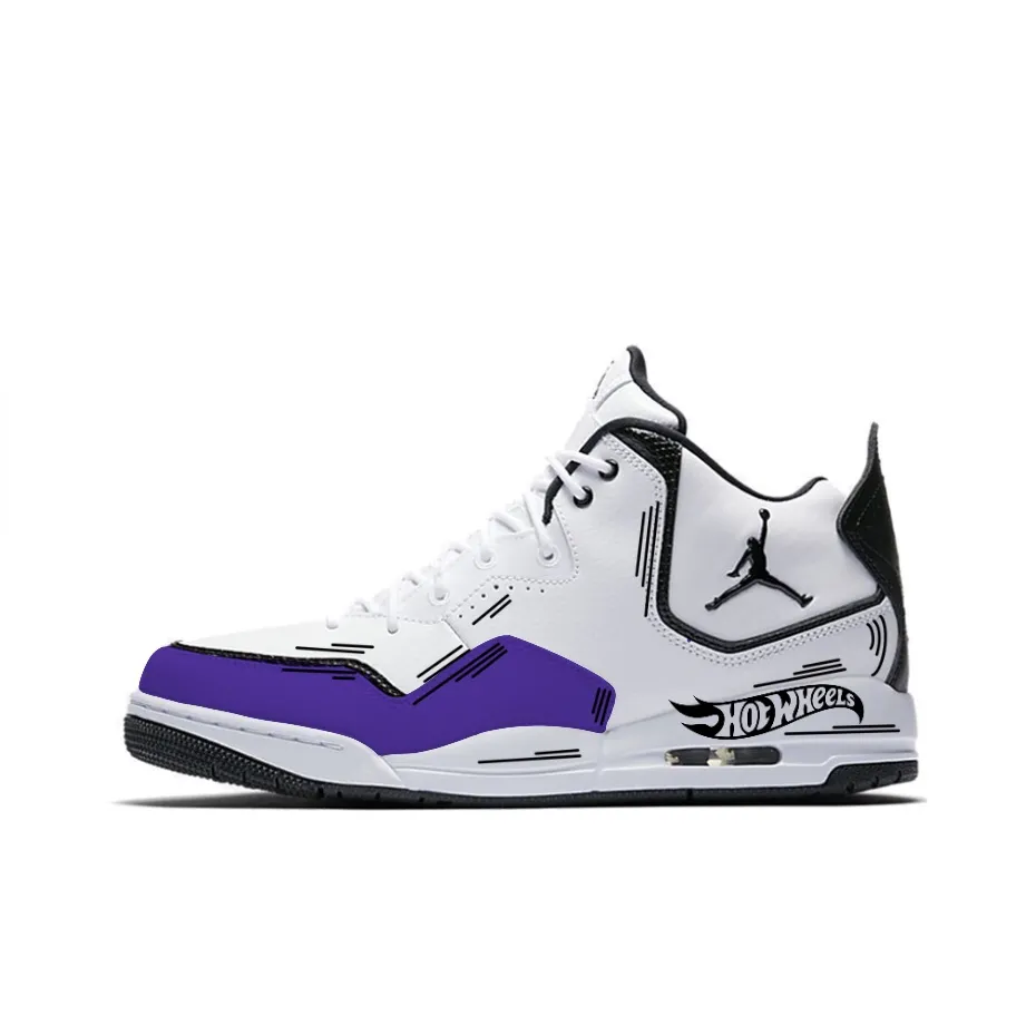 Jordan Courtside 23 Abrasion Resistant Abrasion Resistant Mid top Vintage Basketball Shoes Unisex Blue White