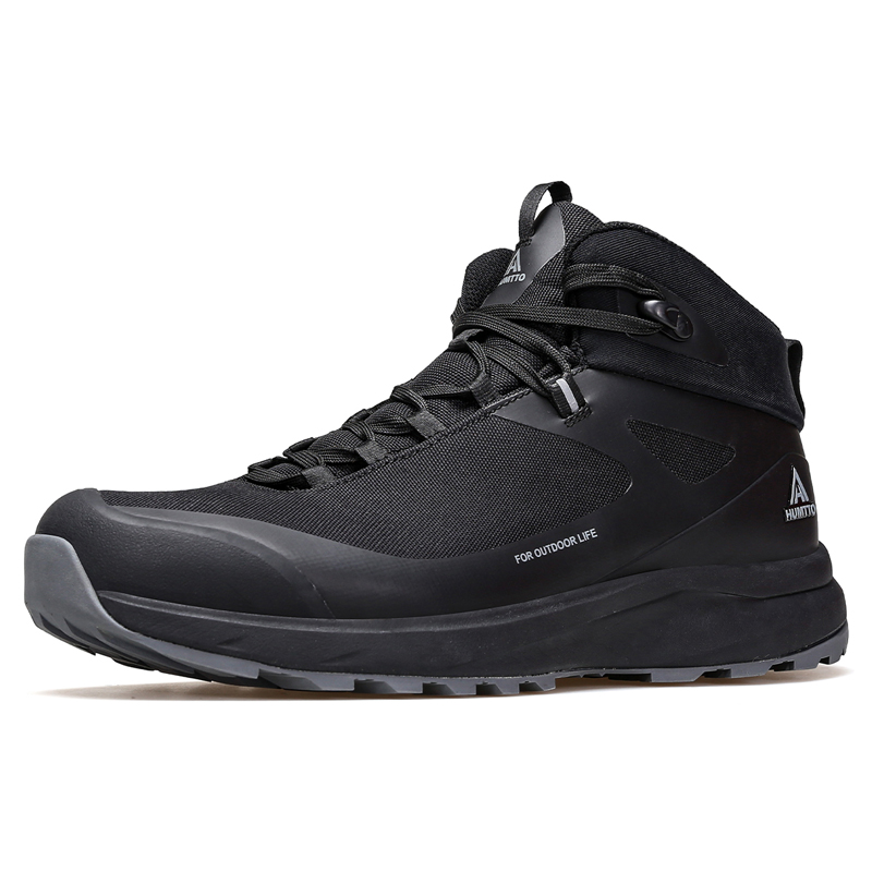 HUMTTO Slip Resistant Abrasion Resistant Slip Resistant Abrasion Resistant Mid top Outdoor Shoes Men’s Black