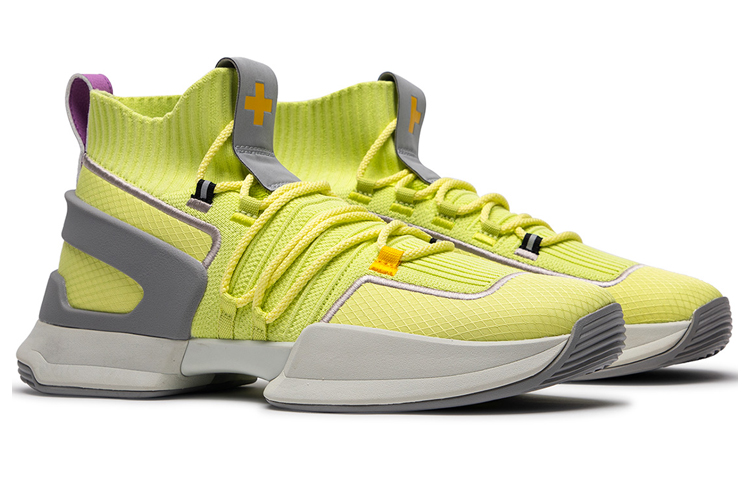 EQLZ EQUALIZER Zero Cell Breathable Coverage Support Balance Mid top Basketball Shoes Unisex Lime Green