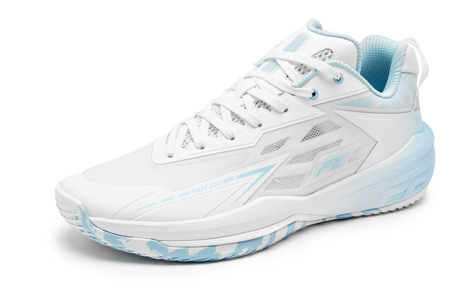 QIAODAN Low top Basketball Shoes Men’s Jordan White Glacier Blue