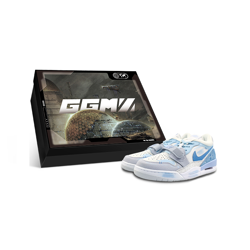 Jordan Legacy 312 Slip Resistant Abrasion Resistant Low top Vintage Basketball Shoes Men’s White Blue