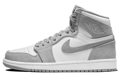 Jordan Air Jordan 1 High OG 'White Grey' Slip Resistant Abrasion Resistant High top Vintage Basketball Shoes Men's