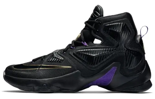 Nike Lebron 13 Pot of Gold Round-head lace-up Non-slip lightweight High-top Practical basketball shoes Men's black