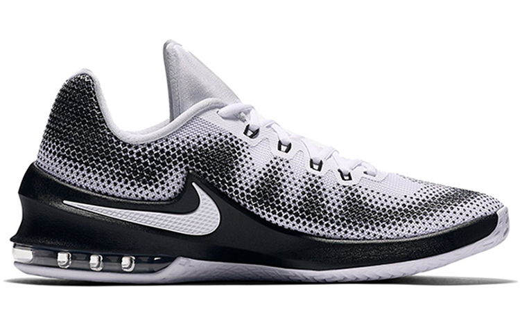 Мужские кроссовки Nike Air Max Infuriate Low (черно-белые) — фото 2
