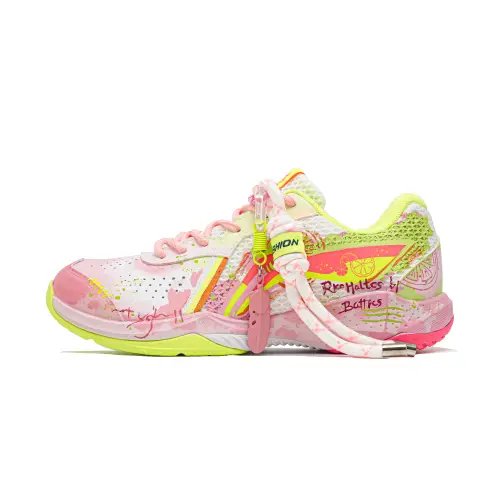 Li Ning Thunder LITE Abrasion Resistant Coverage Support Low top Badminton Shoes Unisex Bright Pink
