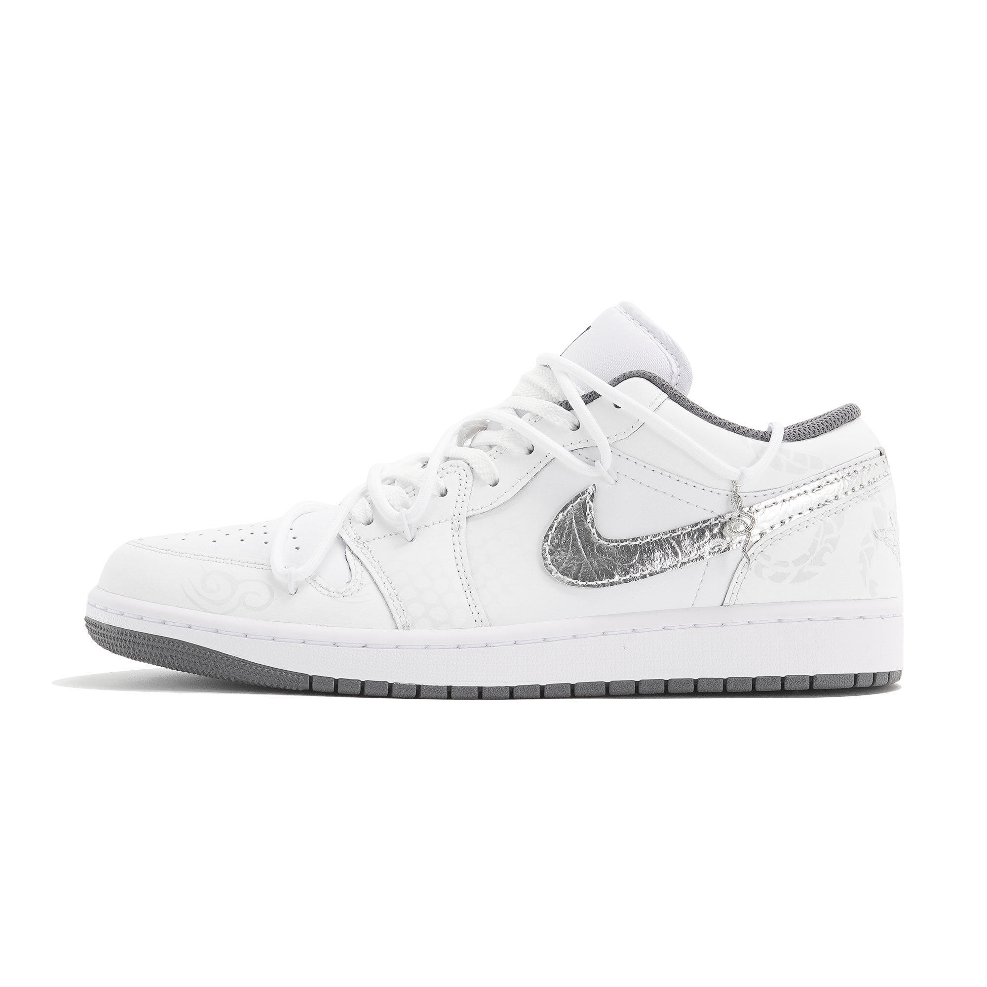 Jordan Air Jordan 1 Abrasion Resistant Abrasion Resistant Low top Vintage Basketball Shoes Unisex White