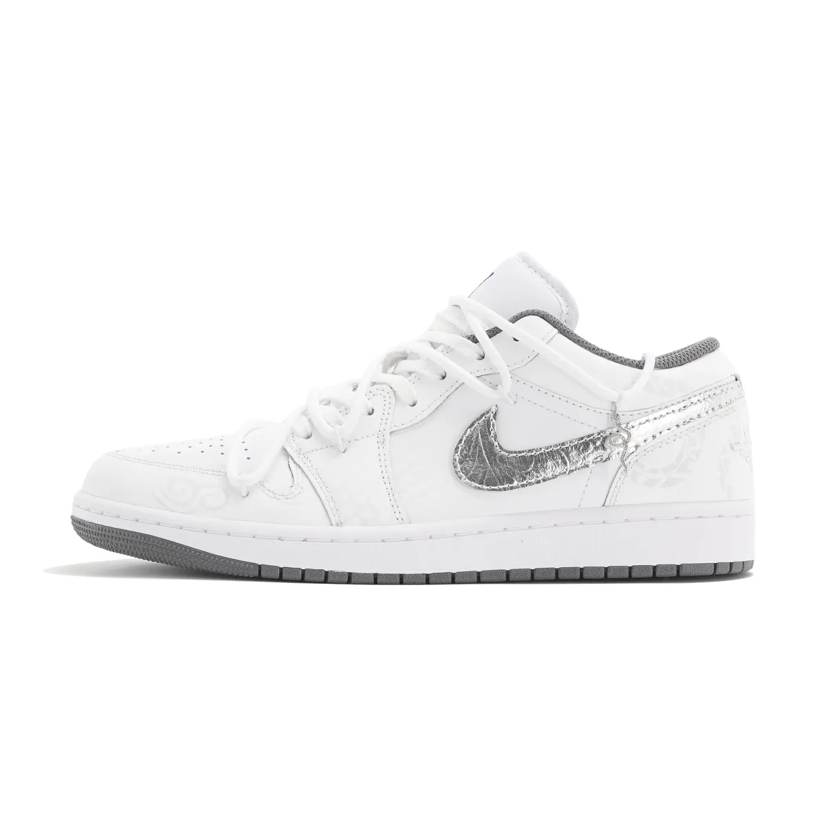 Jordan Air Jordan 1 Abrasion Resistant Abrasion Resistant Low top Vintage Basketball Shoes Unisex White