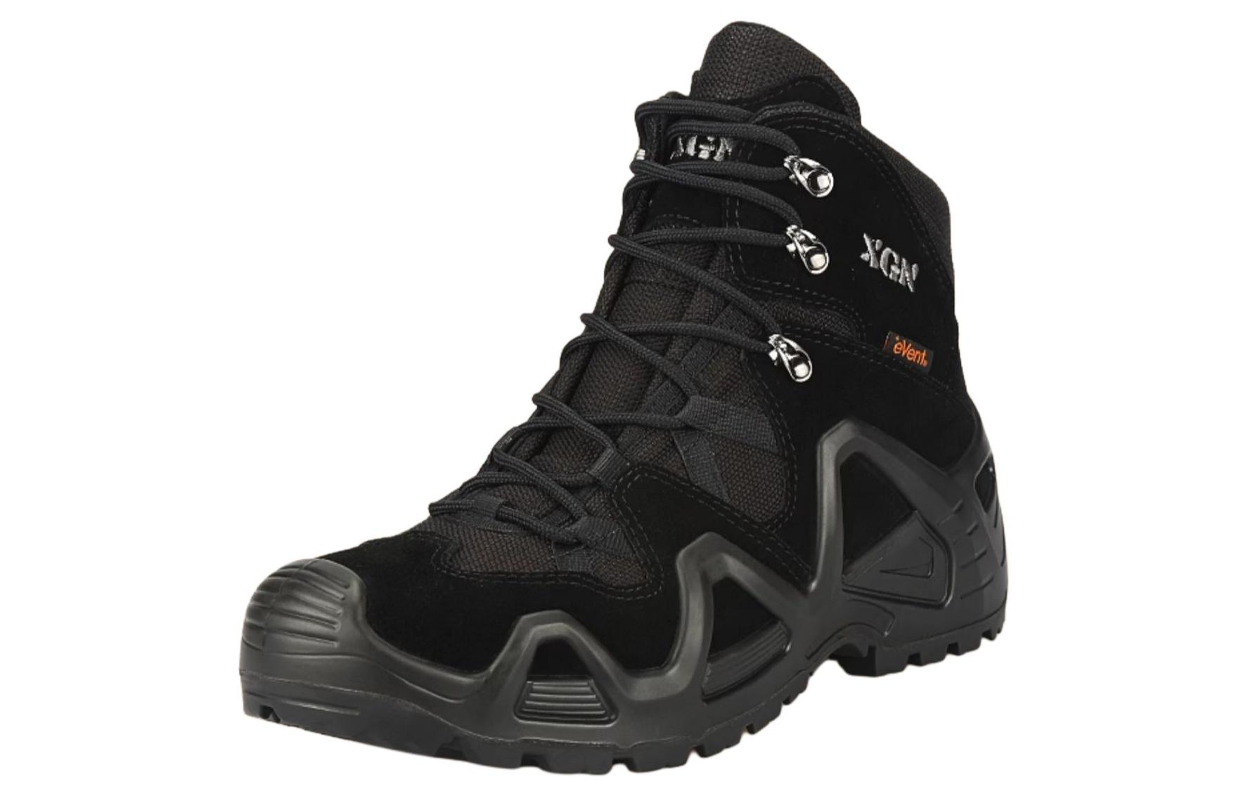 XGN Cushioning, Wear Resistant High top Mountaineering Shoes Men’s Black